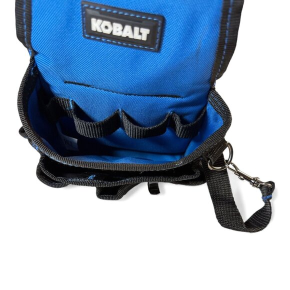 Kobalt Blue & Black Tool Pouch With Multiple Pockets & Metal Clip For Utility Be - Picture 5 of 6